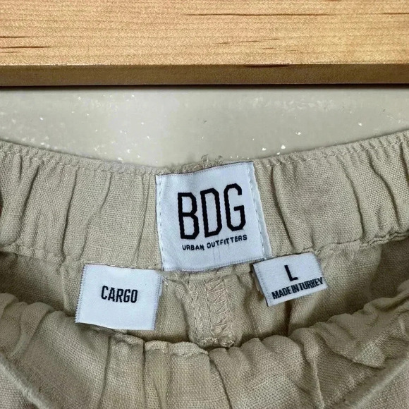 BDG Urban Outfitters Lightweight Cargo Pants Baggy Tan Women's Size Large - Picture 2 of 5
